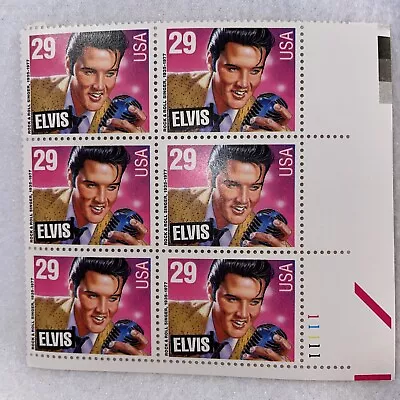 1993 Official USPS Elvis Presley Postage Stamp Unused Mint Condition Sheet Of 6 • $5