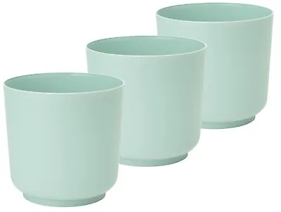 3 Pcs Plant Pots Luna Indoor Garden Home Planter  Decor Plastic Set Of 3 Herbs • £11.99