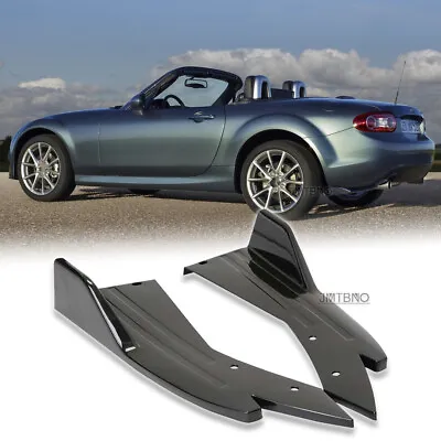 For Mazda Miata MX-5 Pair Rear Bumper Lip Diffuser Splitter Spoiler Glossy Black • $45.09
