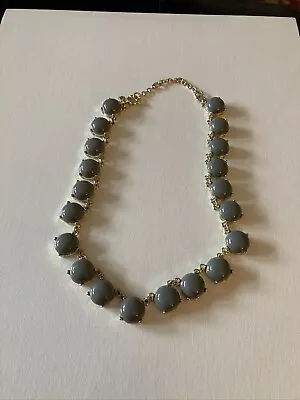 J.CREW BUBBLE STATEMENT NECKLACE - Gray Very Good Condition 20 Inches • $15