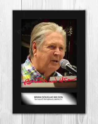 £36.65 • Buy Brian Wilson Beach Boys A4 Signed Mounted Poster Choice Of Frame