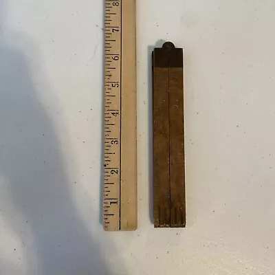 Vintage Wood And Brass Folding Ruler 24  Length • $10