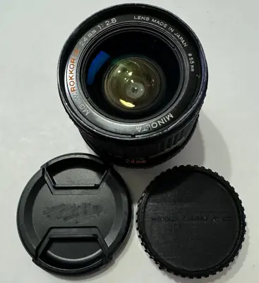 MINOLTA MD W.ROKKOR-X 24mm F/2.8 Manual Focus Wide Angle Lens (READ) • $99.98