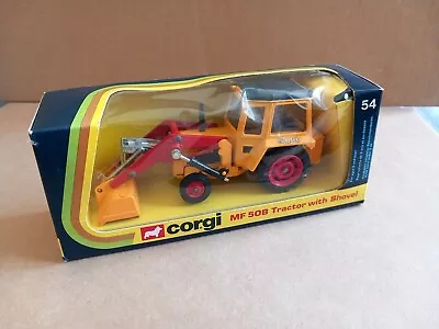 Vintage Corgi 54 - Mf 50b Tractor With Shovel - Boxed • £19.99