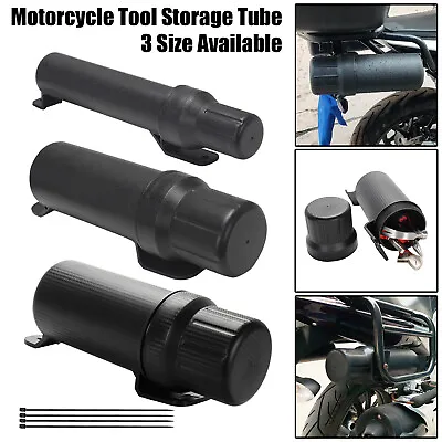 Tool Storage Tube Universal Off-Road Motorcycle Waterproof Gloves Raincoat Box • £18.37