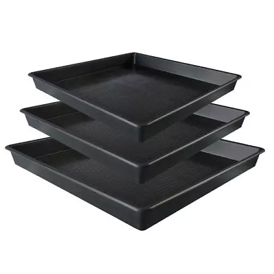 Flexible Square Tray Garden Hydroponics 100 120 150 Cm 1m 1.2m 1.5m Pot Saucer • £39.50