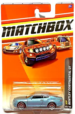 Matchbox 2009 MBX Metal Bentley Continental GT BLUE VIP #36 IN PROTECTOR • $24.98