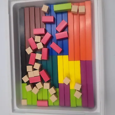 Classic Cuisenaire Rods Math Manipulative Counting Fraction 74 Pieces Homeschool • $12