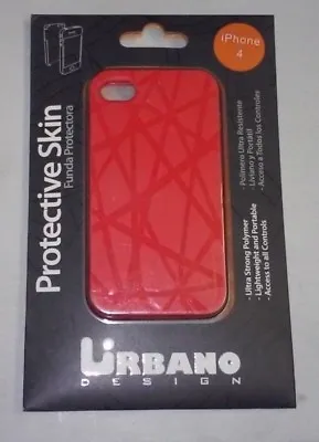 Urbano Design Protective Skin For IPhone 4-Red New In Package • $4.99