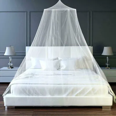 Bedroom Mosquito Net Bed Canopy Dome Fly Insects Bug Protects Tent Mesh Curtain • £6.85