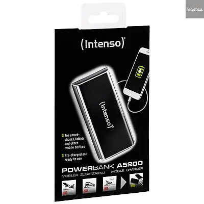 Intenso A5200 Powerbank Universal Charger USB Travel Portable Battery Pack Phone • £7.95