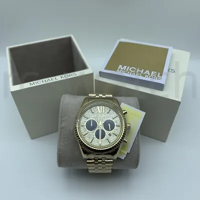Michael Kors MK8494 Lexington Gold Tone Chronograph Stainless Steel Men's Watch • $101