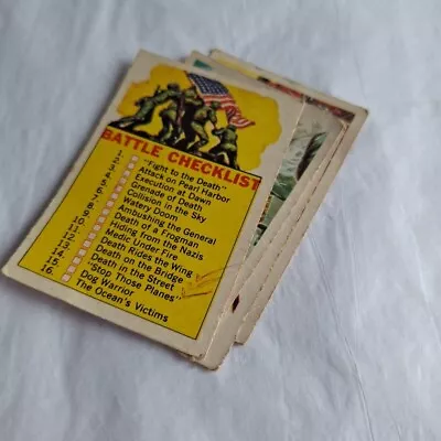 Vintage A & BC GUM BATTLE CARDS  CHECKLIST  &  Cards Pearl Harbour Snipers Ect • £12