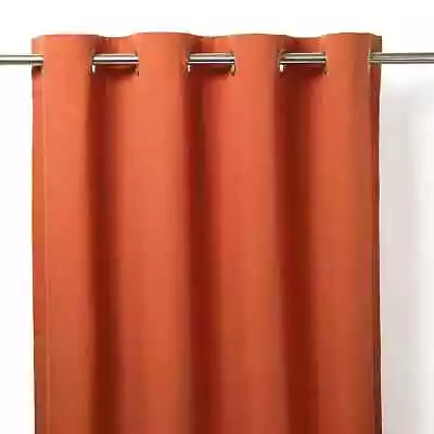 B&Q Taowa Orange/Rust Plain Unlined Single Ring Top Eyelet Curtain Panel X1 • £14.99