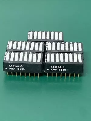 AMP 435166-5 Switch Dip Switch Assy-Blk Spst-8Pos (LOT OF 5) • $14.95