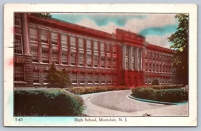 Postcard Montclair NJ High School 1937 • $5.95