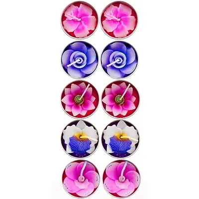 Set Of 10 Scented Flower Candles Handmade  • £12.40