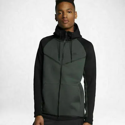 Nike Tech Fleece Windrunner Hoodie Jacket Outdoor Green Black 3XL-T 885904 372 • $89.99