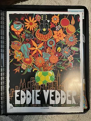 Eddie Vedder Poster Munk One Sao Paulo Brazil 2018 AP X/100 • $185