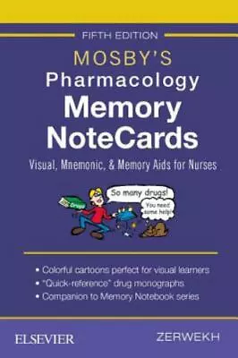 Mosby's Pharmacology Memory NoteCards: Visual Mnemonic And Memory Aids For N.. • $6.76