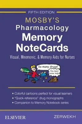 Mosby's Pharmacology Memory NoteCards: Visual Mnemonic & Memory Aids For Nurses • $16.20