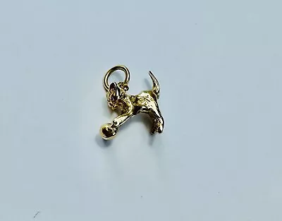 Cute Vintage Solid 9ct Yellow Gold Pussy Cat Charm/Pendant 375 Bracelet Charms • £98.50