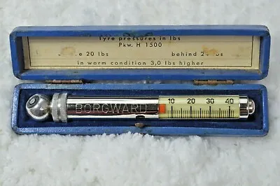 VTG Chrome MESSKO HAUSER BORGWARD Tire Pressure Meter Gauge P100 HANSA ISABELLA • $145