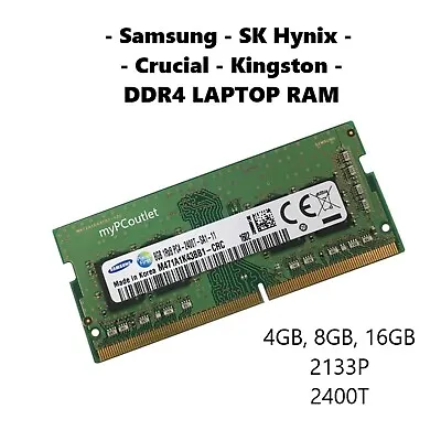 Samsung Sk Hynix Ramaxel Ddr4 Laptop Ram 2133 2400t 2666v 260 Pin Sodimm 1.2v • £9.99