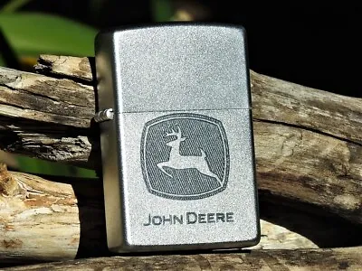 Zippo Lighter - John Deere Silver - Leaping Deer - Tractors -Rare - Model: 21003 • $222.62