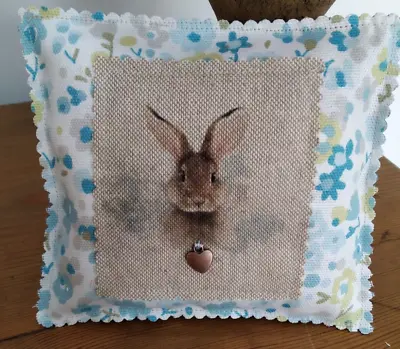 Handmade Lavender Pillow - Vintage Hare Cameo/bronze Heart ~ Gift  • £6.50