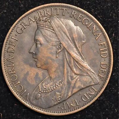 Penny 1898 Victoria Veiled Head AEF (T115) • £17.99