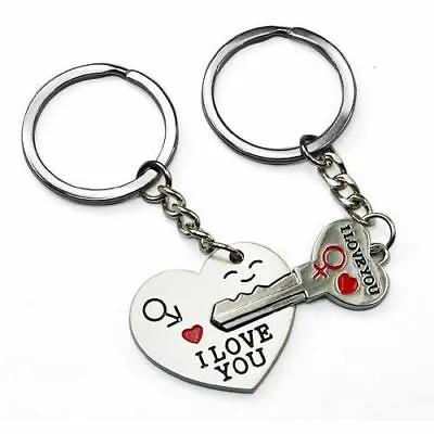 Romantic Gift For Her Him I Love You Keyring Heart Key Lover Couple Valentines • £3.25