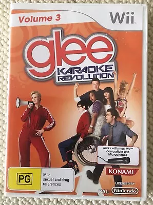 Karaoke Revolution Glee Volume 3 Nintendo Wii • $16.50