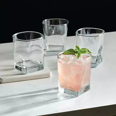 Elegant Clear Drinking Glasses Juice Water Serving BPA Free 12.17 Oz Set Of 4 • $15.03