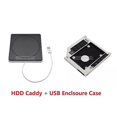 USB Enclosure Case For Superdrive + 2nd SATA Caddy For MBP MacBook Pro Unibody • $17.99