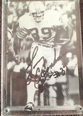  1975 Miami Dolphins Issued Player Card. Signed By Larry Czonka. Great Sig/clean • $25