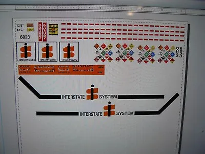 Interstate Systems Motor Freight Semi Rig Decals  Old School  For 12 Inch • $13.99