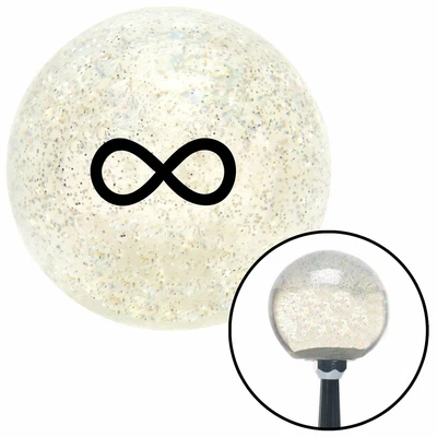 $49.95 • Buy Black Infinity Clear Metal Flake Shift Knob With M16 X 1.5 Insert Amp Rzr