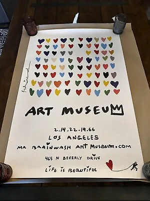 Mr. Brainwash Art Museum Limited Edition Low # Signed Print Hearts Poster Rare • $295