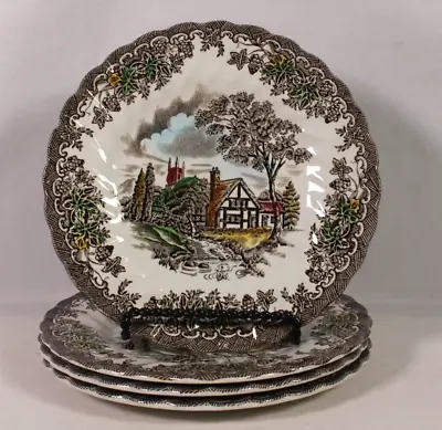 Four (4 ) Myott The Brook Staffordshire Ware England Dessert Plates 6.75  • £33.75