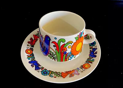 Villeroy Boch  ACAPULCO  Tea/Coffee ~ Flat Cup & Saucer ~ 2 3/4  Cup • $22