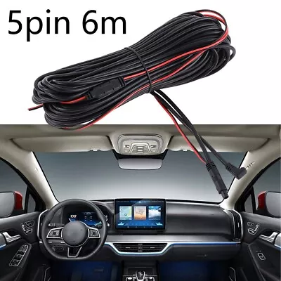 6m Car DVR Backup Rear View Camera 5Pin Extension Cable With Universal Fitment • £9.72