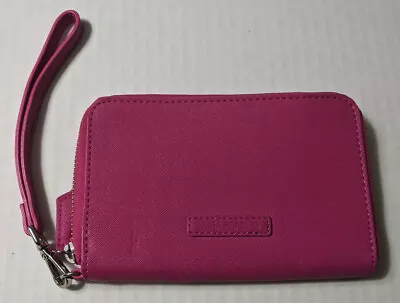 Womens Vera Bradley Faux Leather Pink Accordian Wallet/Wristlet Vera Bradley • $20.20