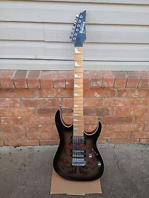 IBANEZ GRG220PA1 BKB ELECTRIC GUITAR Sharktooth Inlay • $225