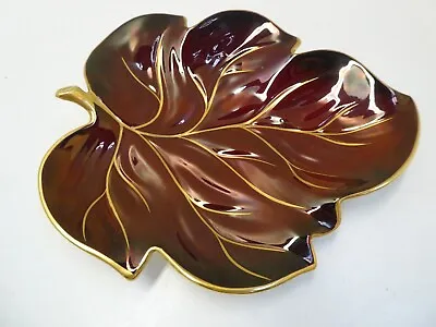 Carlton Ware Rouge Royale Gilt Painted Art Deco Vintage Leaf Dish Pottery • $49