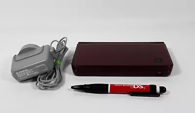 Genuine Nintendo DSi XL Burgundy Handheld Console + Charger + Stylus Pen Tested • $149.99