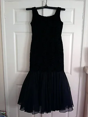 Belrobe Black Vintage Handmade Genuine Rare 1950's Evening Gown  • £225