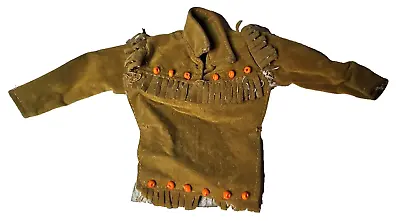 Gabriel Lone Ranger Tonto Fringe Shirt Jacket VTG 1973 Doll Clothing Hong Kong • $19.95