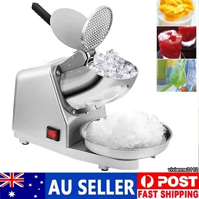 Commercial Machine Snow Cone Maker Electric Ice Crusher Shaver 85KG/H 2200R/min • $60.99