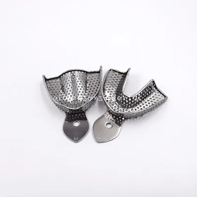 Dental STAINLESS STEEL Autoclavable Metal Impression Trays S/M/L Upper/Lower • $5.81